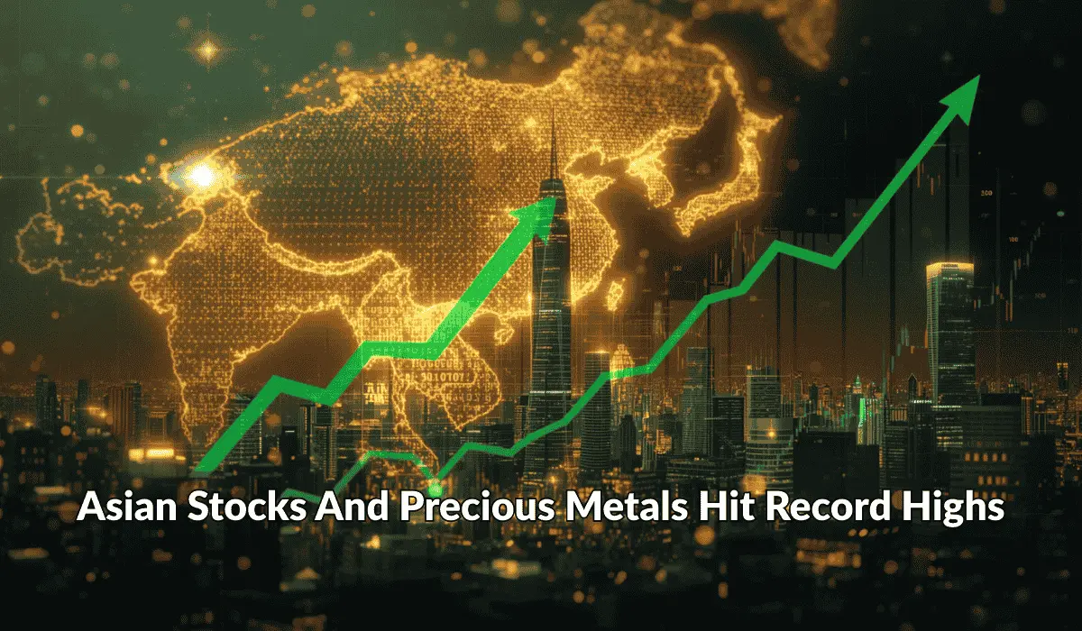 Asian stocks hit six-week high as gold and silver prices rally