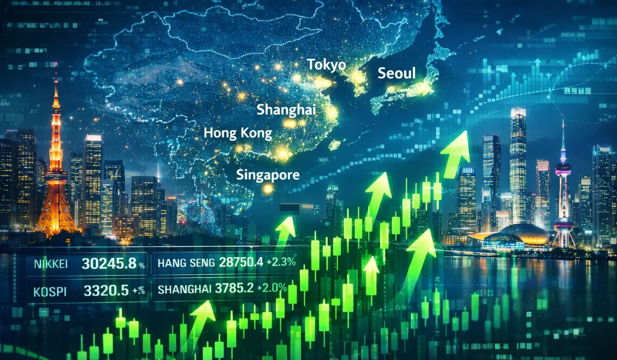 Asian stocks surge amid global rally with tech gains and yen movements