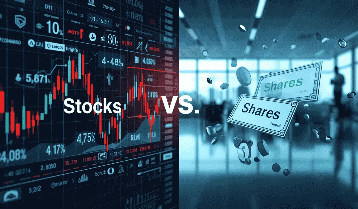 Comparison of stocks and shares showing ownership, types, and investment characteristics