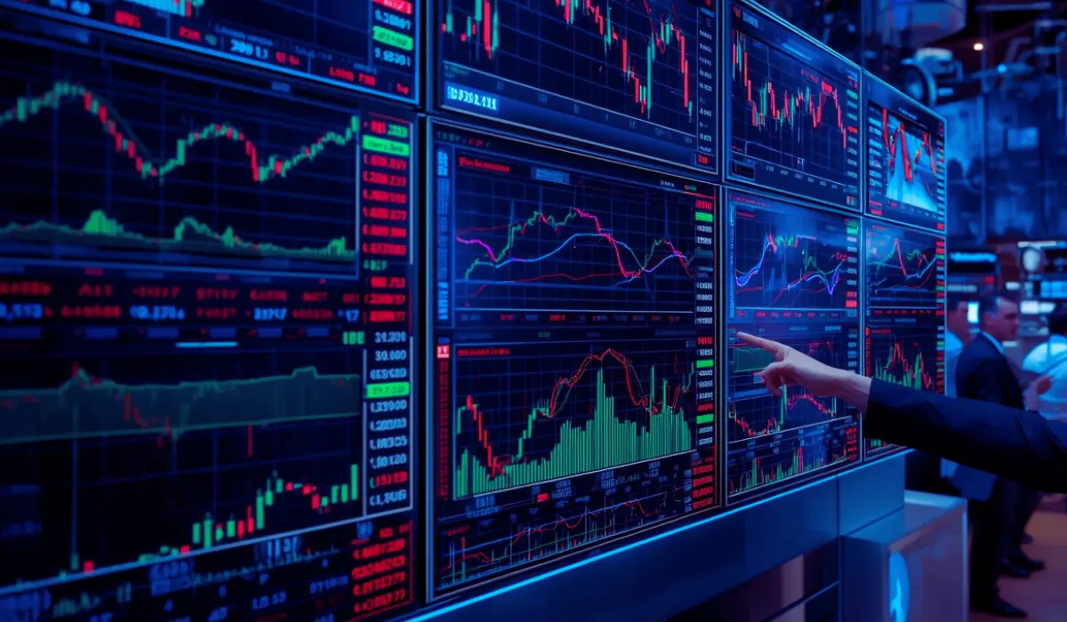 Investors analyzing stock market amid rising inflation