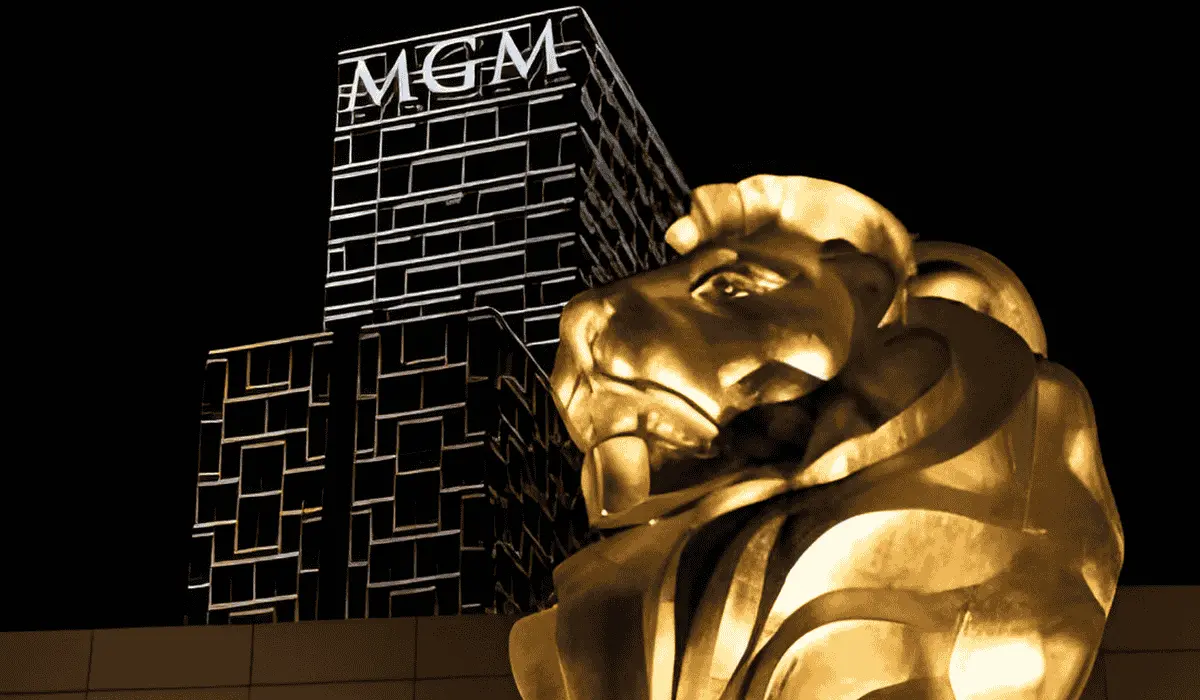 MGM China stock chart showing recent decline and MGM International gains