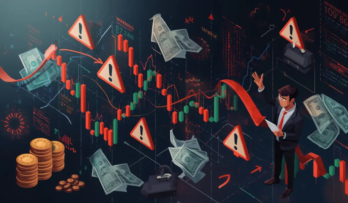Investor analyzing stock charts to understand risks in stock investing and how to manage them