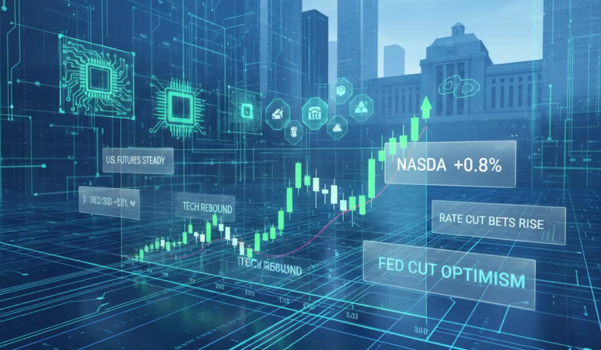 U.S. Stock Futures Steady after Wall Street Gains on Tech Rebound, Fed Cut Bets