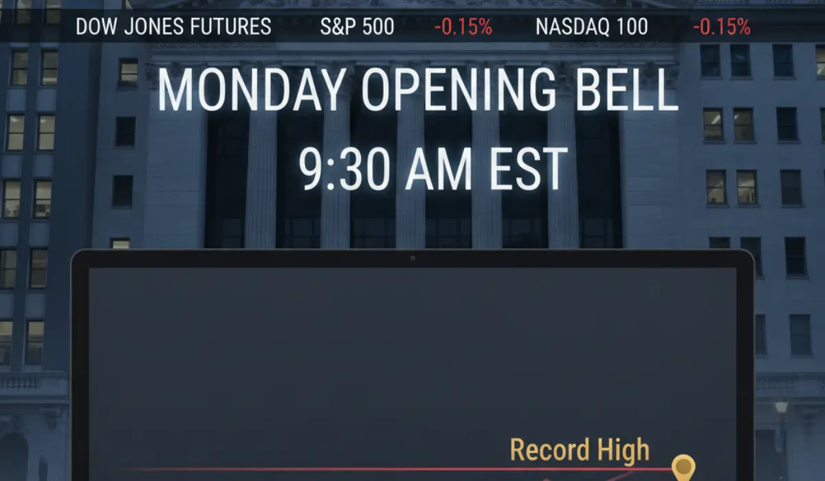 U.S. Stocks Start Week Quietly as AI Shares Weigh on Dow Near Records