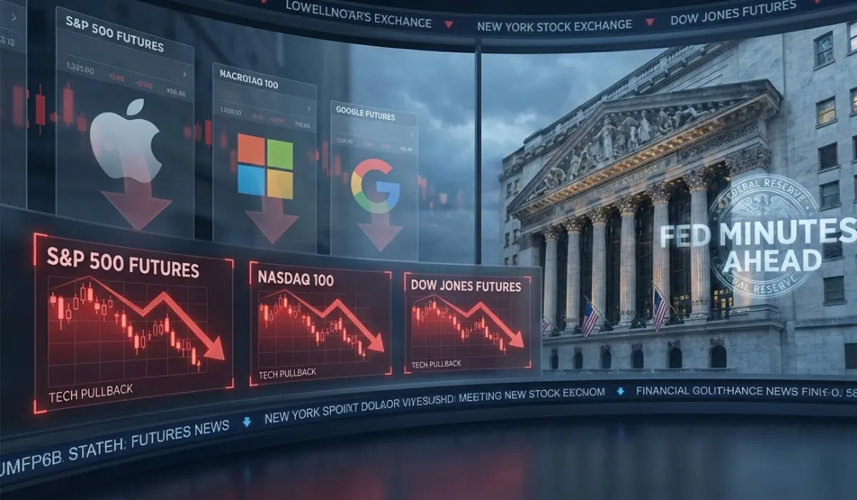 Wall Street Futures Slip as Tech Stocks Pull Back Ahead of Fed Minutes