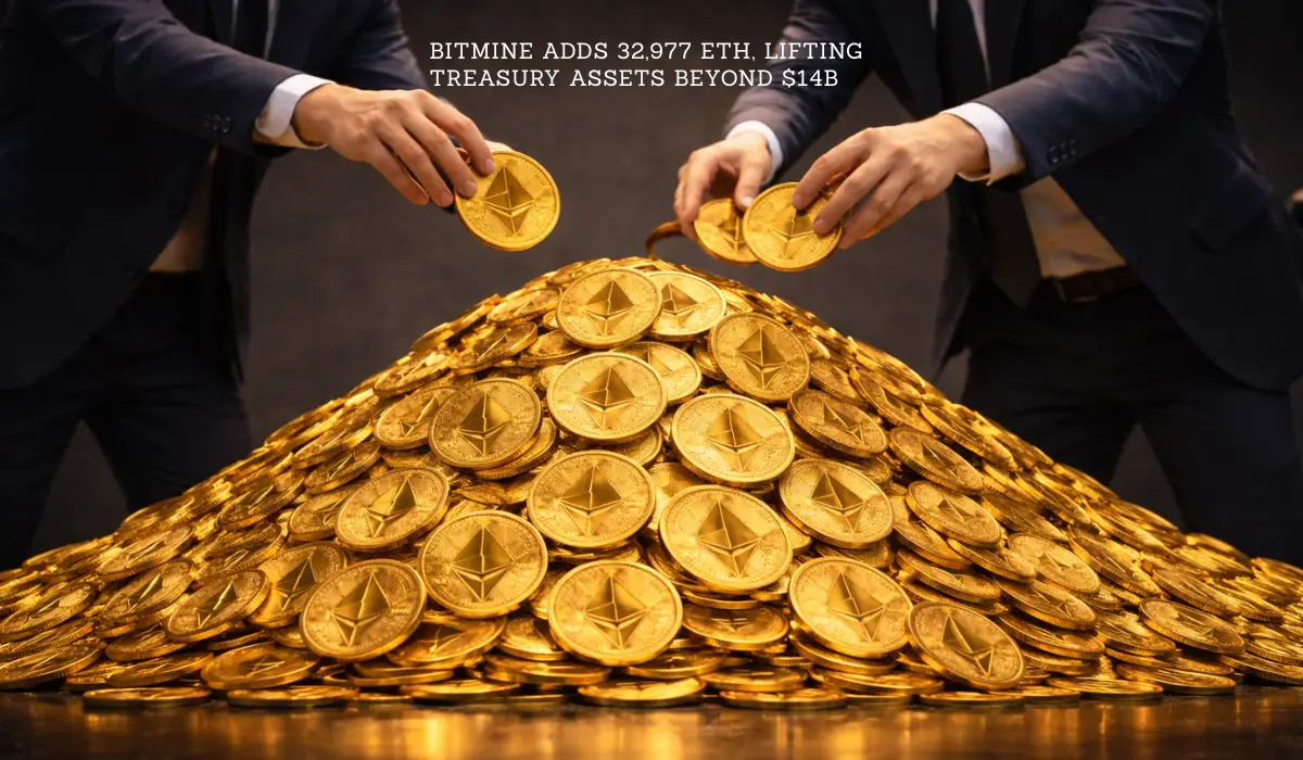 BitMine Adds 32,977 ETH, Lifting Treasury Assets Beyond $14B