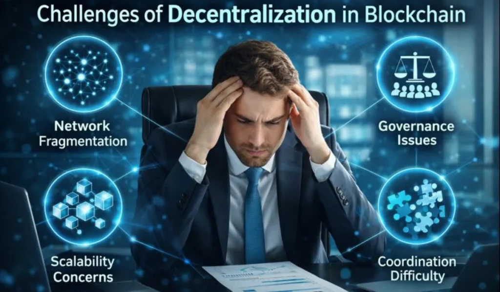 Challenges of Decentralization in Blockchain