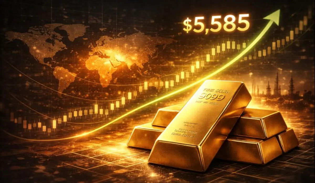 Gold Breaks $5,585 Record Amid Trump-Iran Tensions