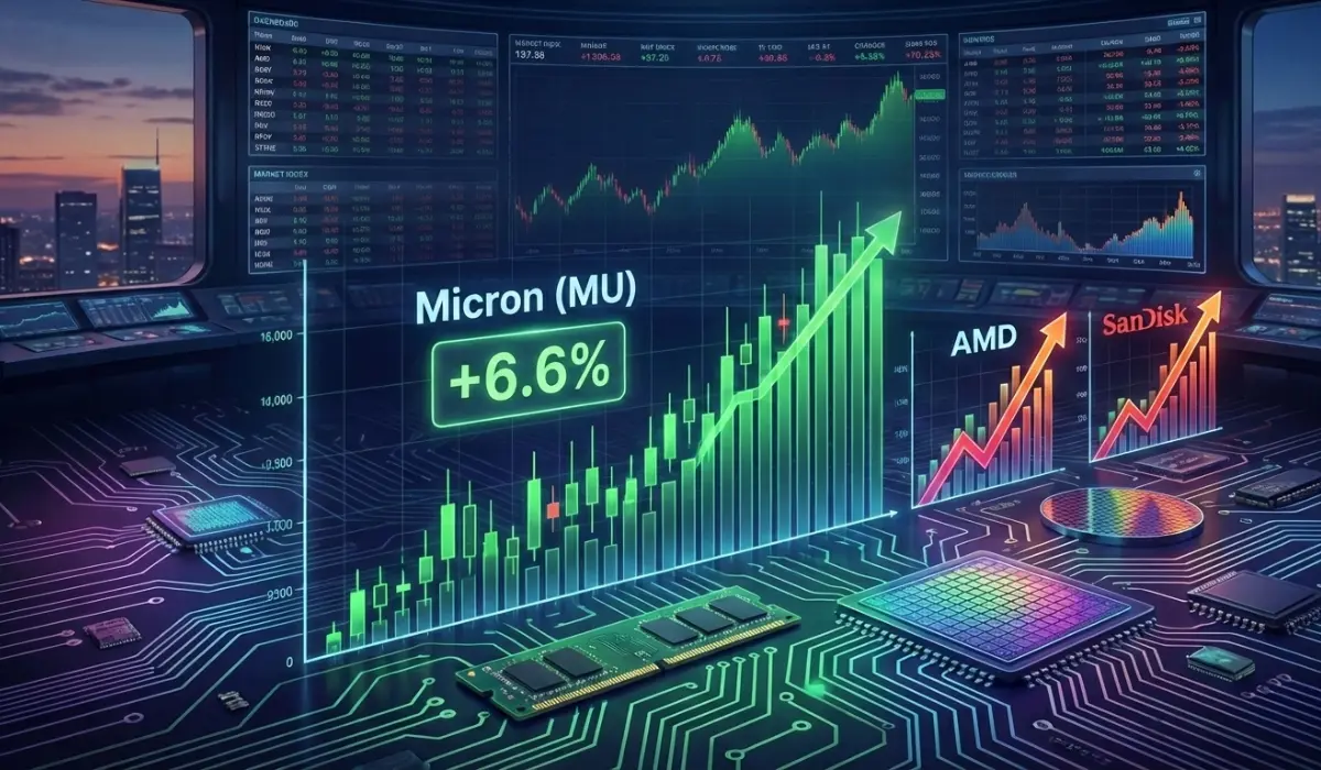 Micron Shares Jump 6.6% but Lag AMD and SanDisk