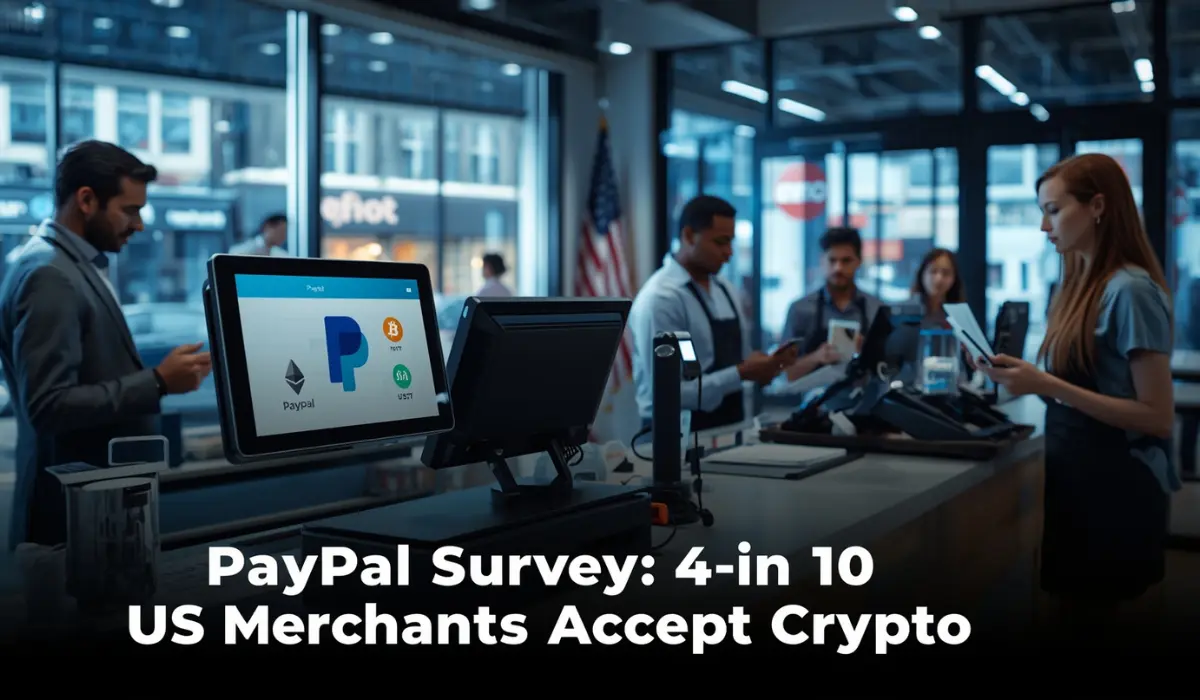 PayPal Survey showing US merchants accepting cryptocurrency payments