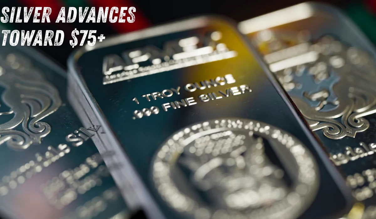 Silver Advances Toward $75+ as Geopolitical Risk Spurs Safe-Haven Flows