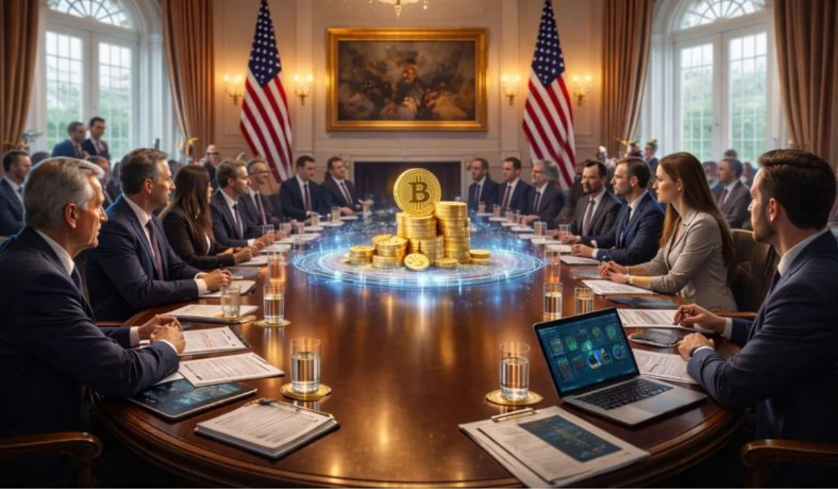White House Hosts Crypto And Bank Executives