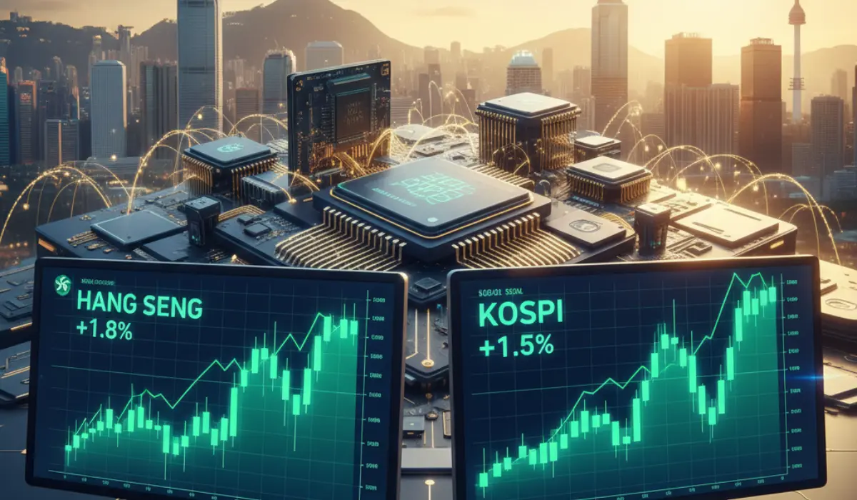 Asia Stocks Climb as Chipmaker Rally Lifts Hong Kong, South Korea