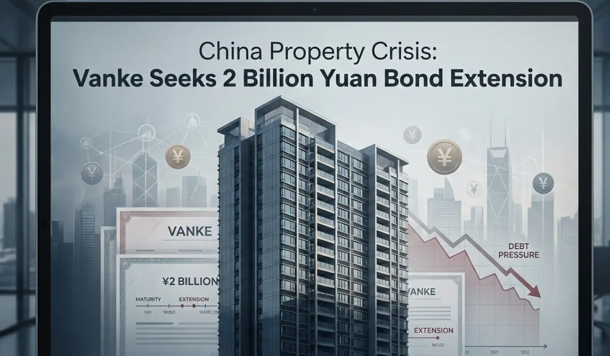 China Property Crisis: Vanke Seeks 2 Billion Yuan Bond Extension