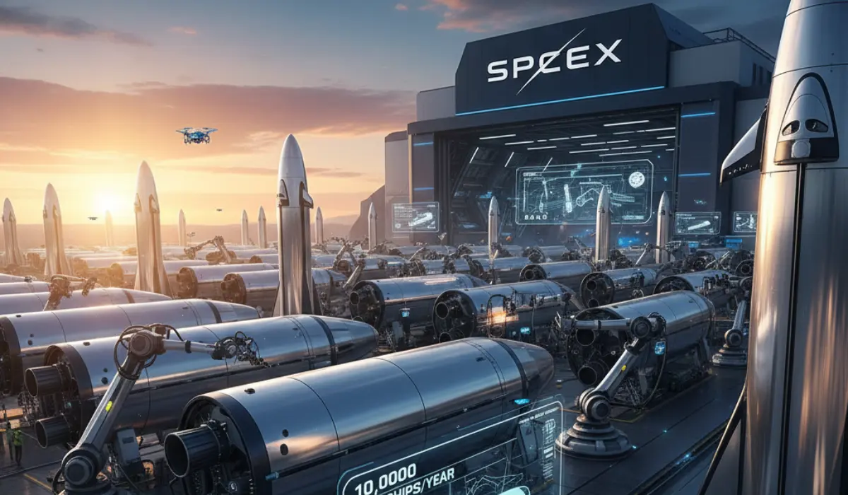 Elon Musk Outlines Plan for 10,000 Starships a Year at SpaceX
