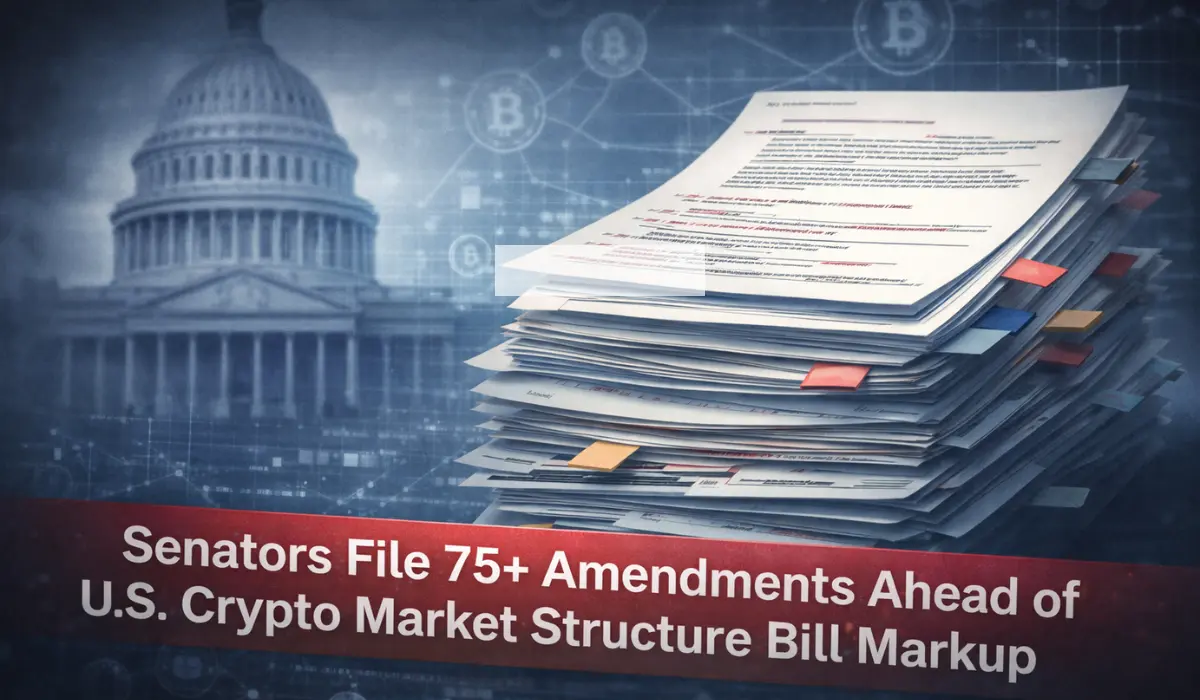 Senators File 75+ Amendments Ahead of U.S. Crypto Market Structure Bill Markup