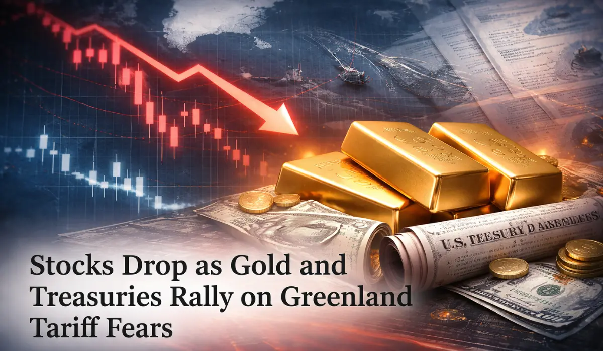 Stocks Drop as Gold and Treasuries Rally on Greenland Tariff Fears