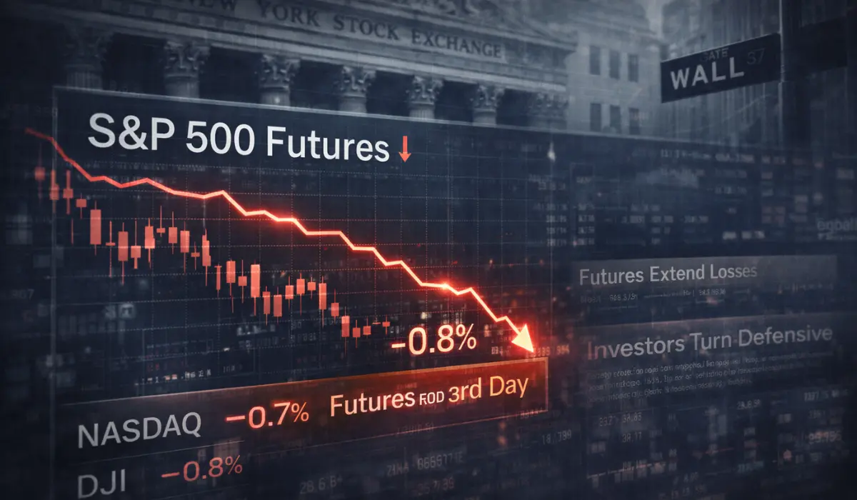 U.S. Stock Futures Fall as S&P 500 Extends Losing Streak