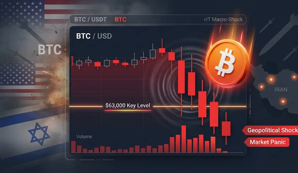 Bitcoin Plummets To $63,000 After U.S. And Israel Strike Iran