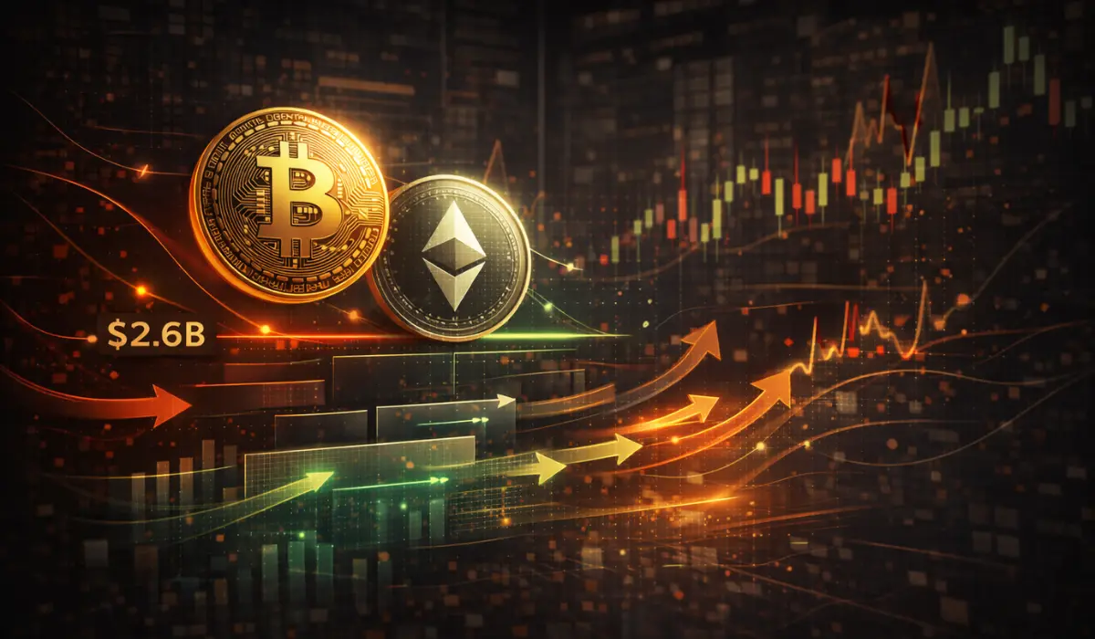 Bitcoin and Ethereum Options Worth $2.6 Billion Expire Amid 100% Volatility Surge