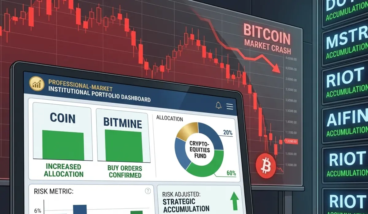 Cathie Wood Ark Invest Doubles Down on Coinbase, BitMine During Bitcoin Crash