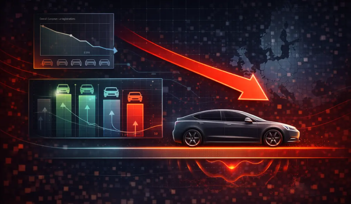 Europe Car Sales Dip in Jan 2026 as Tesla Loses EV Share