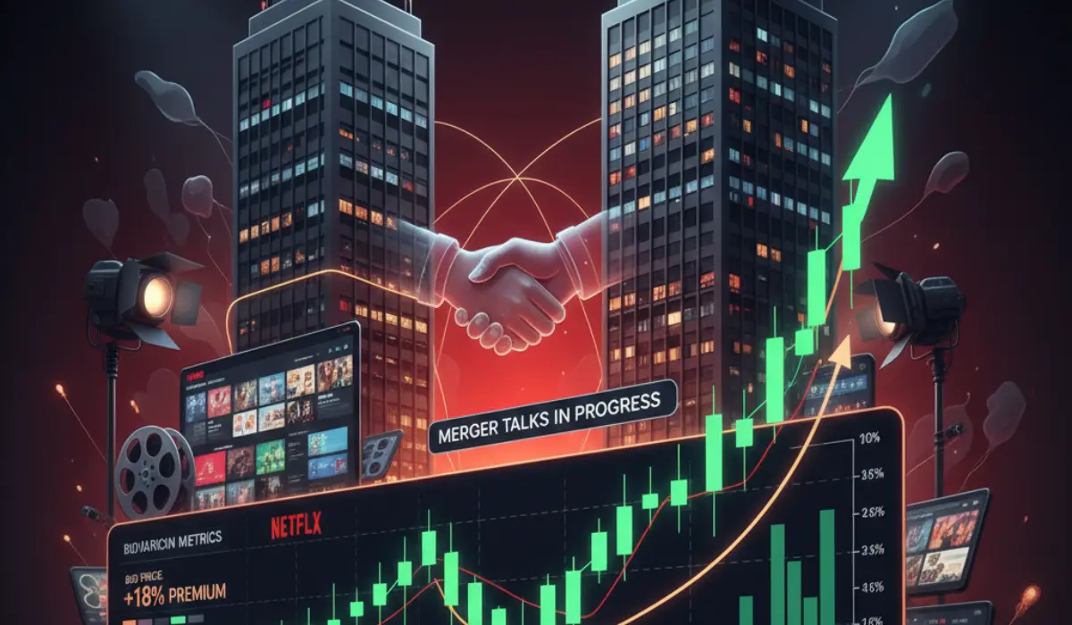 Netflix Stock Gains Amid Paramount’s Increased Offer for Warner Bros