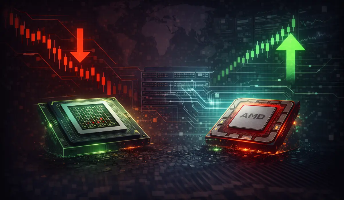 Nvidia (NVDA) Falls 2% as AMD Gains on Arista Deployment Update