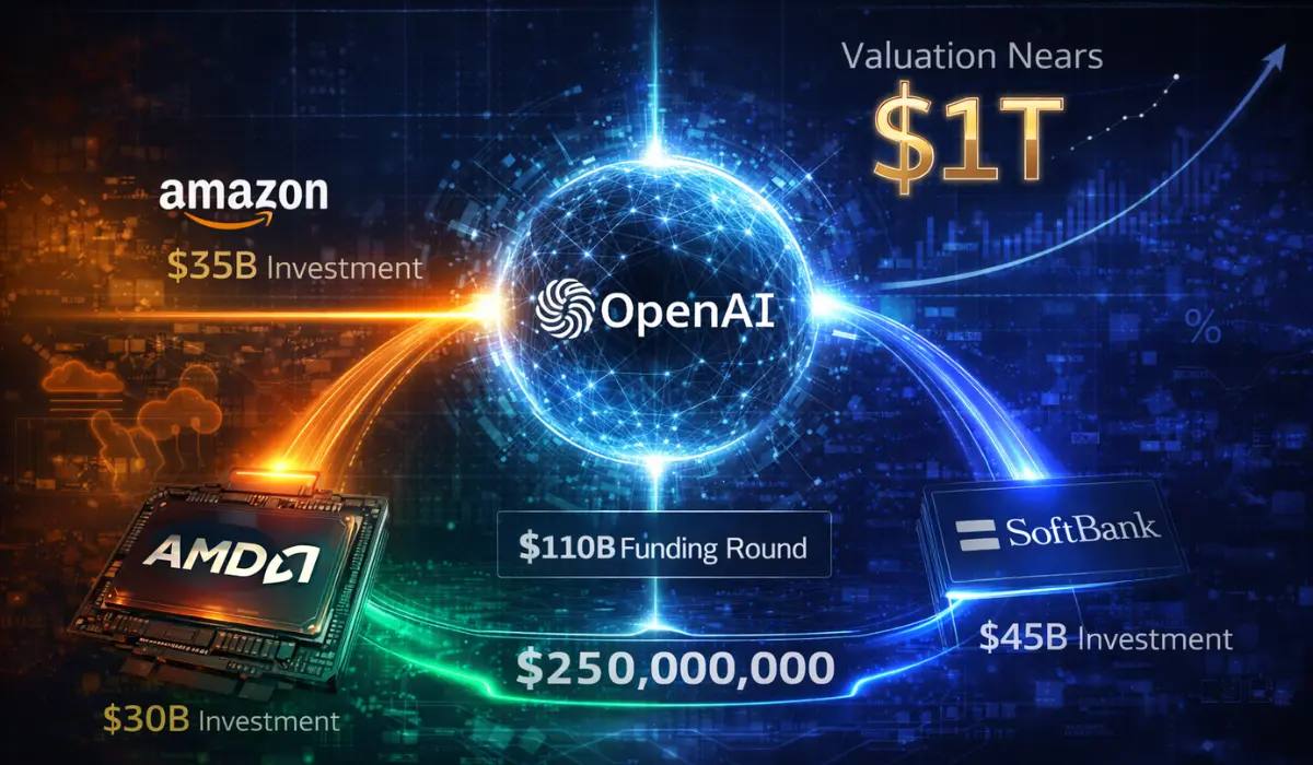 OpenAI Raises $110B From Amazon, Nvidia, SoftBank; Valuation Nears $1T