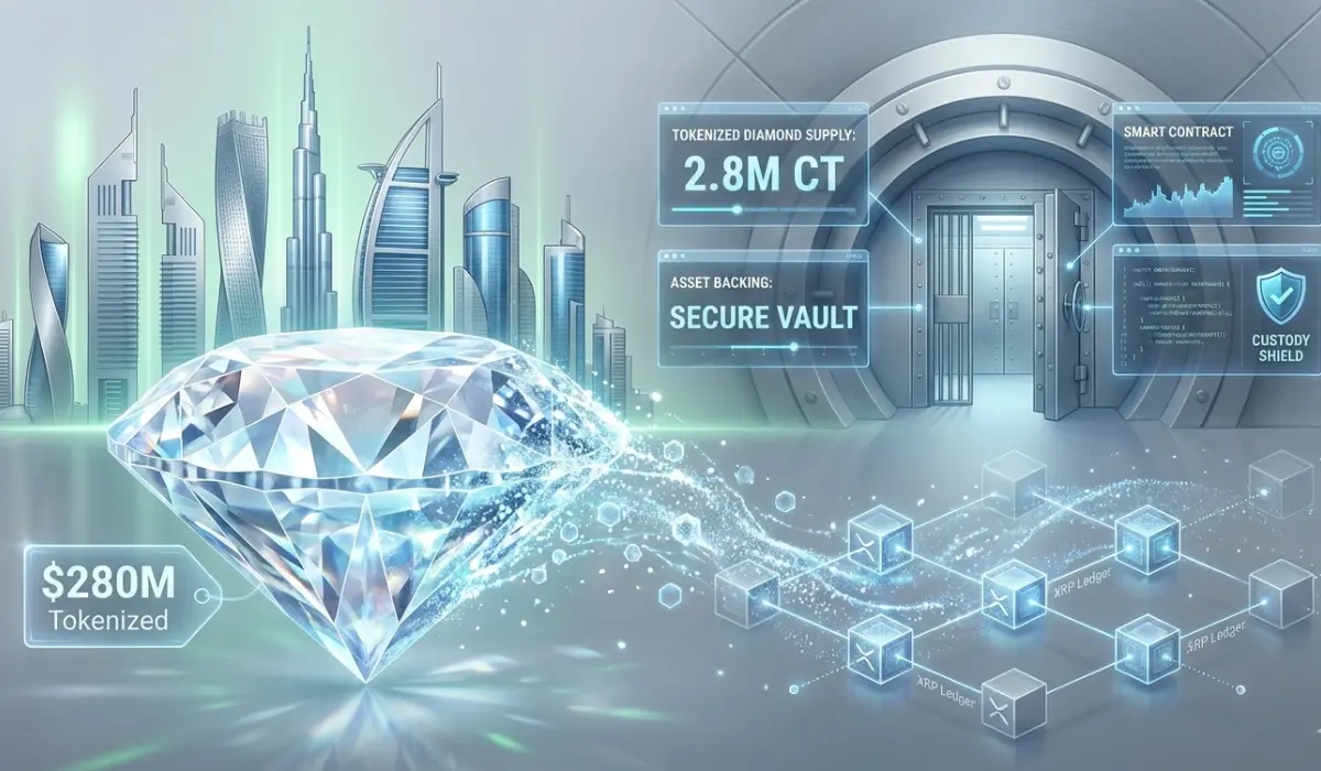 Ripple-Backed UAE Firm Tokenizes $280M in Diamonds on XRPL