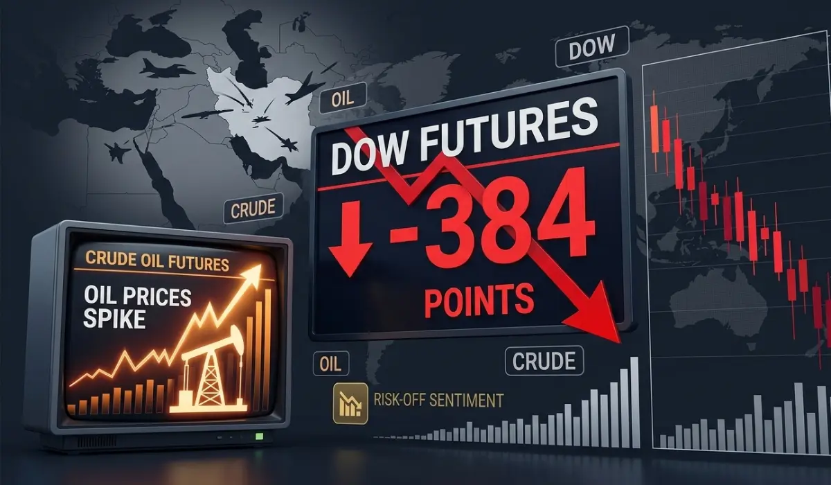 Dow Futures Drop 384 Points as Oil Prices Spike Following U.S. Attack on Iran