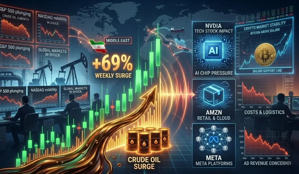 Oil Surges 69% in a Week: NVIDIA, Amazon, Meta Stocks Rattled